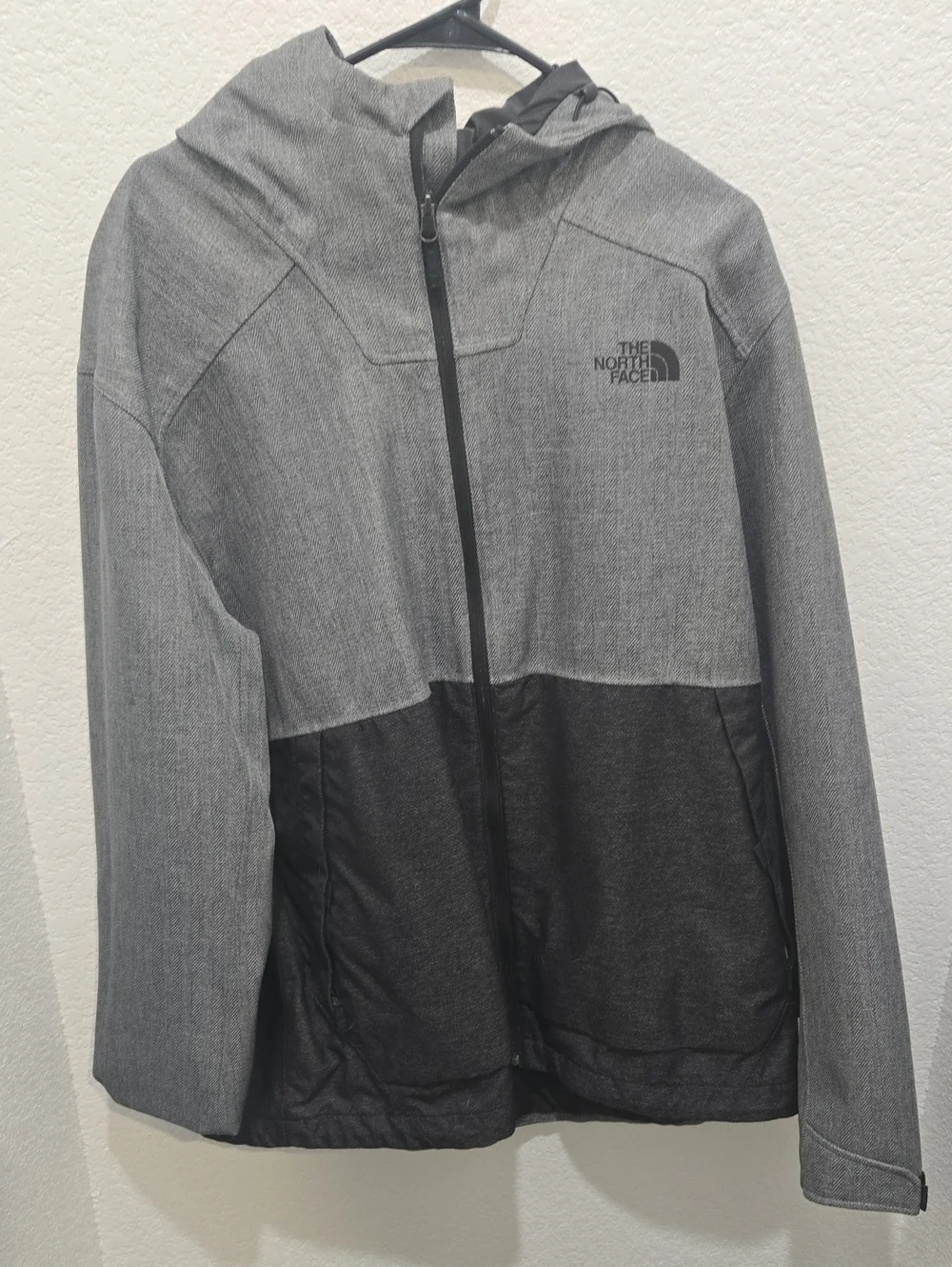 The North Face Two-Tone Gray Hooded Rain Jacket
